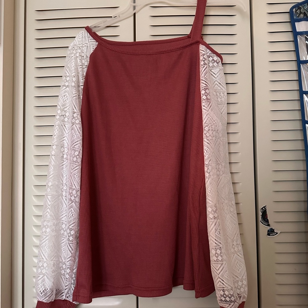 SHEIN Burgundy Knit Top